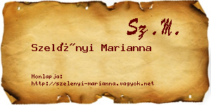 Szelényi Marianna névjegykártya