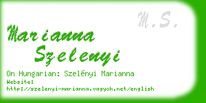 marianna szelenyi business card